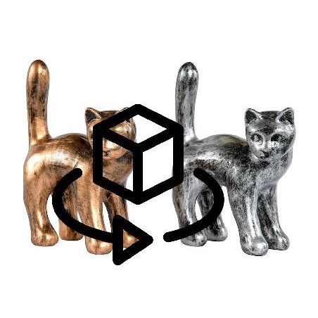 Broche Art Déco En Argent Représentant Un Chat - Vintage/Occasion